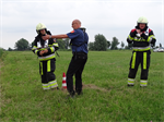 Oefening Brandweer Kollum en het ORT Oppervlakte Reddingsteam van Burgum